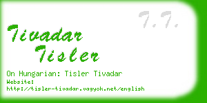 tivadar tisler business card